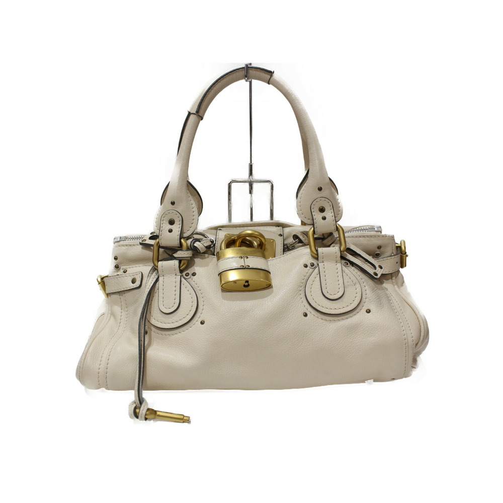 CHLOE Paddington Leather Tote Bag Off White - Picture 1 of 7